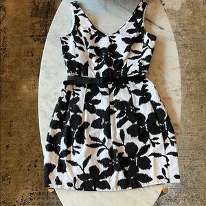 White House Black Market Pleated V-Neck Cocktail Dress